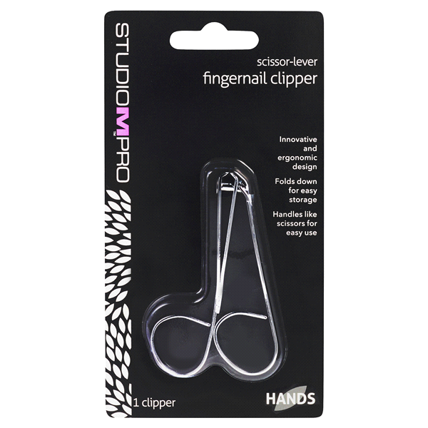 slide 1 of 1, Studio M Pro Scissor-Lever Fingernail Clipper, 1 ct