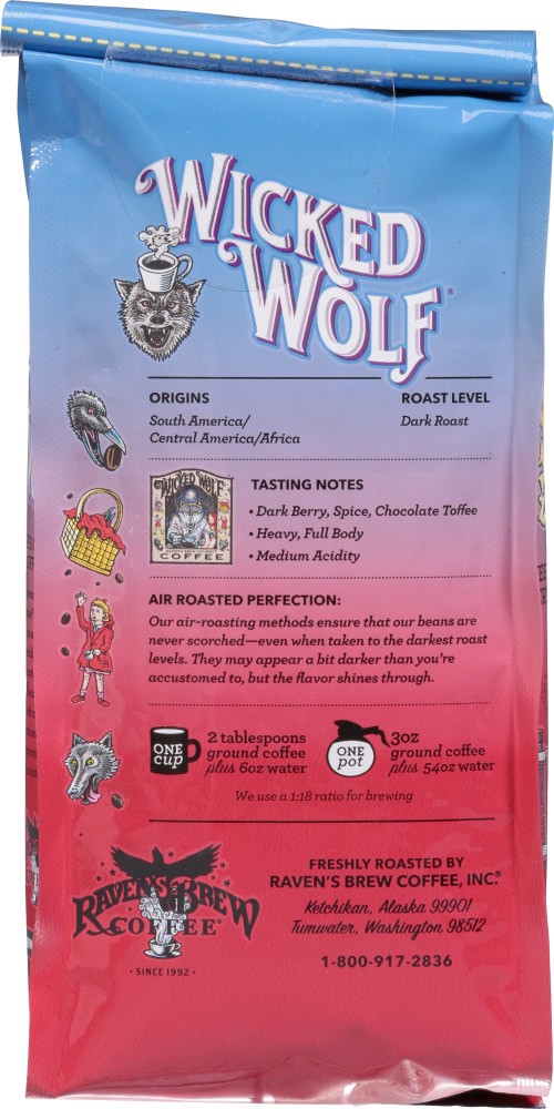 slide 2 of 5, Wicked Wolf Dark Roast Whole Bean - 12 oz, 12 oz