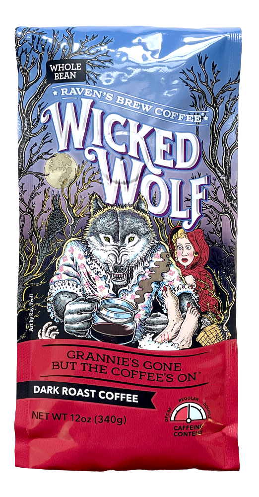 slide 1 of 5, Wicked Wolf Dark Roast Whole Bean - 12 oz, 12 oz