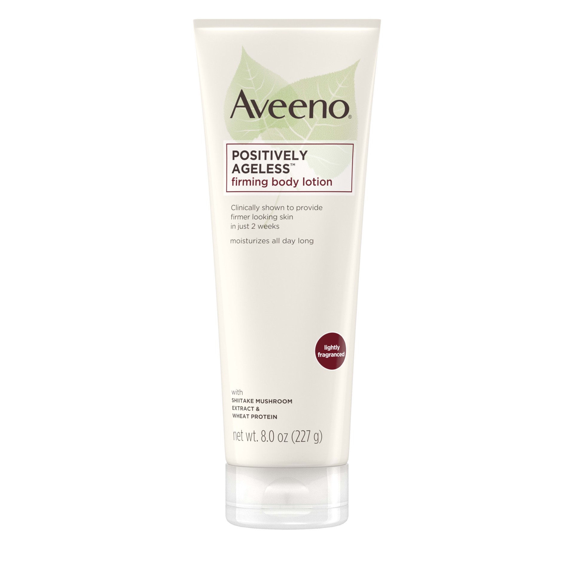 slide 2 of 5, AVEENO POSITIVELY AGELESS Firming Body Lotion, 8 Oz, 8 oz