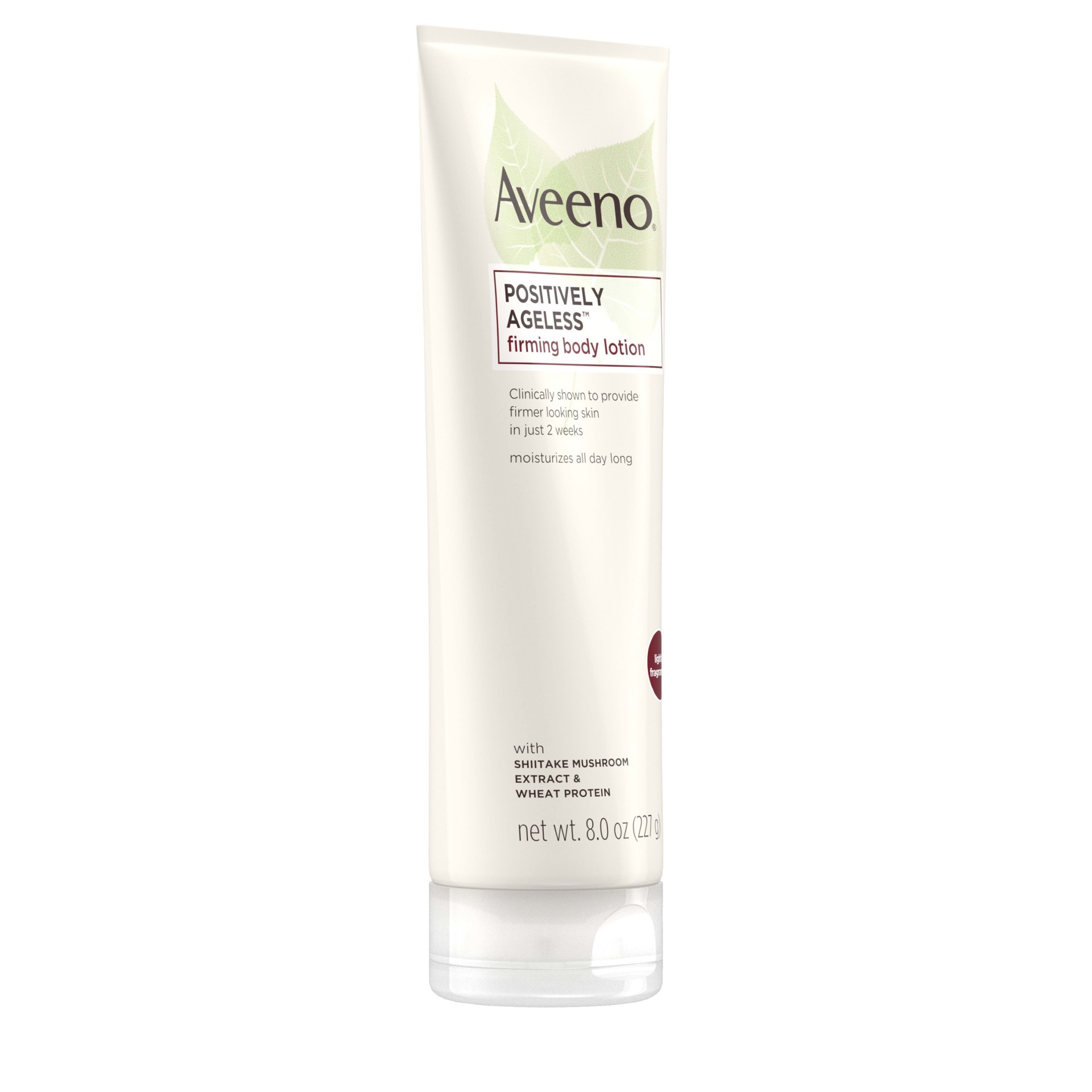 slide 3 of 5, AVEENO POSITIVELY AGELESS Firming Body Lotion, 8 Oz, 8 oz