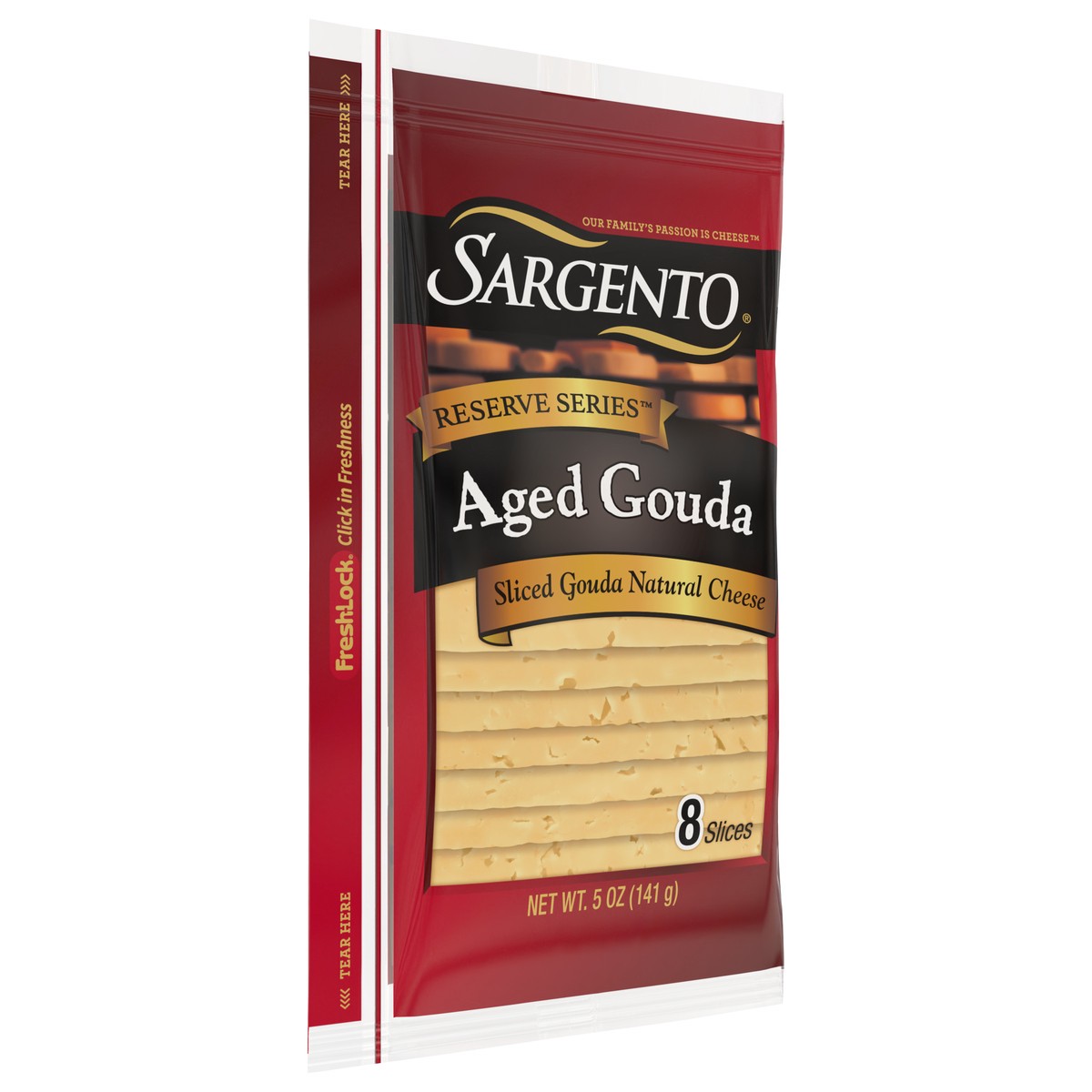 slide 3 of 8, Sargento Reserve Series™ Sliced Aged Gouda Natural Cheese, 8 Slices, 5 oz