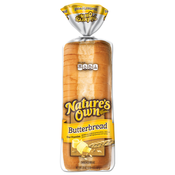 slide 1 of 1, Nature's Own Butterbread Bread, 20 oz