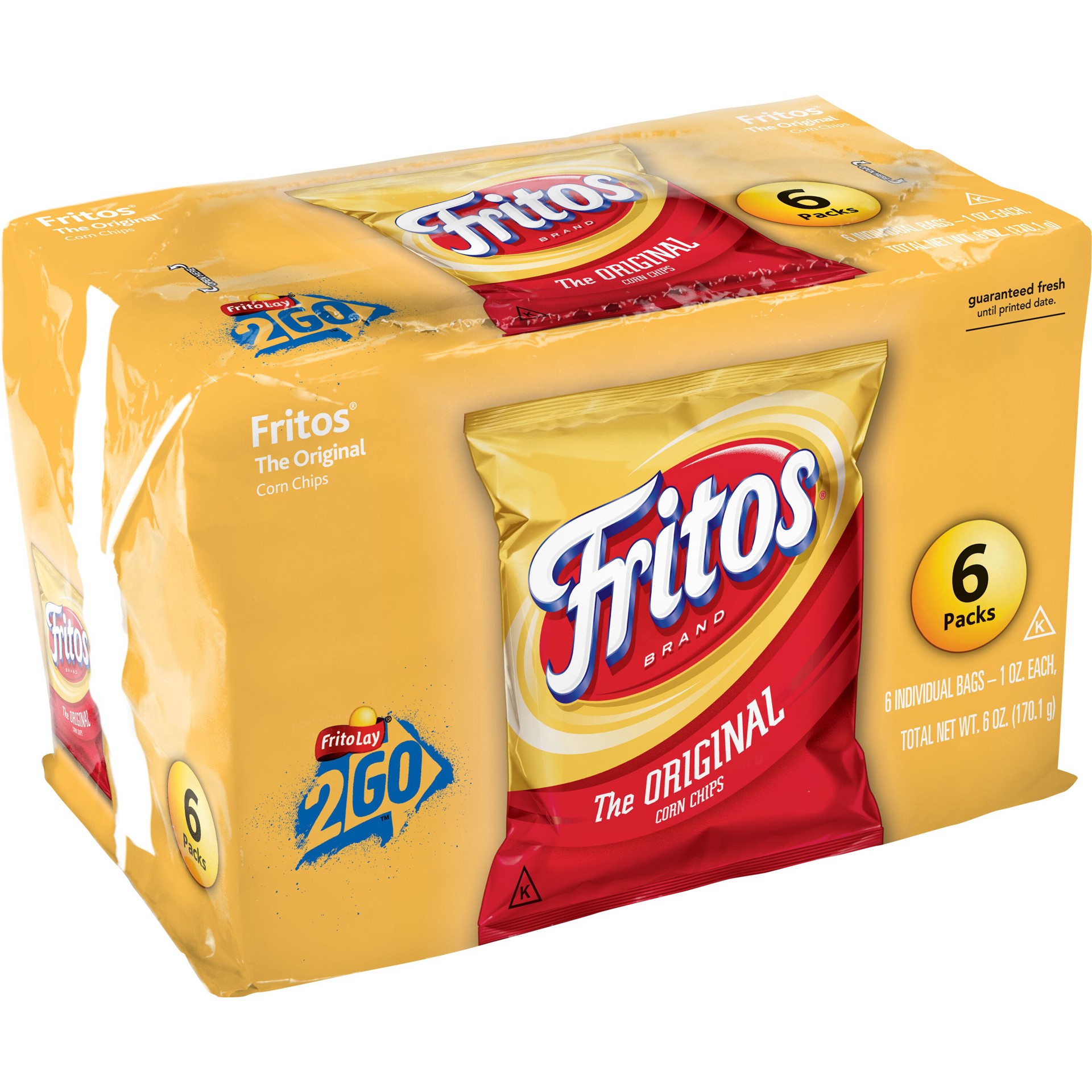 slide 1 of 1, Fritos Regular Corn Chips 6 Ounce Plastic Bag, 6 oz