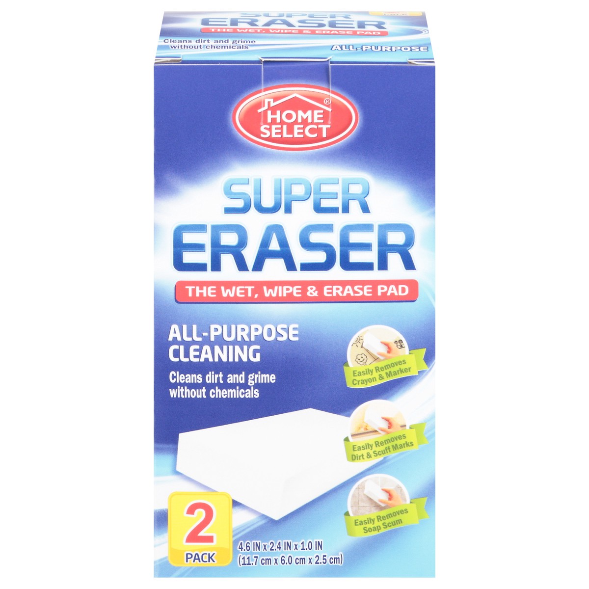 slide 1 of 9, Home Select All Purpose Cleaning Super Eraser 2 ea, 2 ct