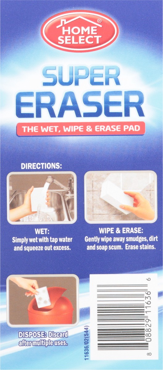 slide 8 of 9, Home Select All Purpose Cleaning Super Eraser 2 ea, 2 ct