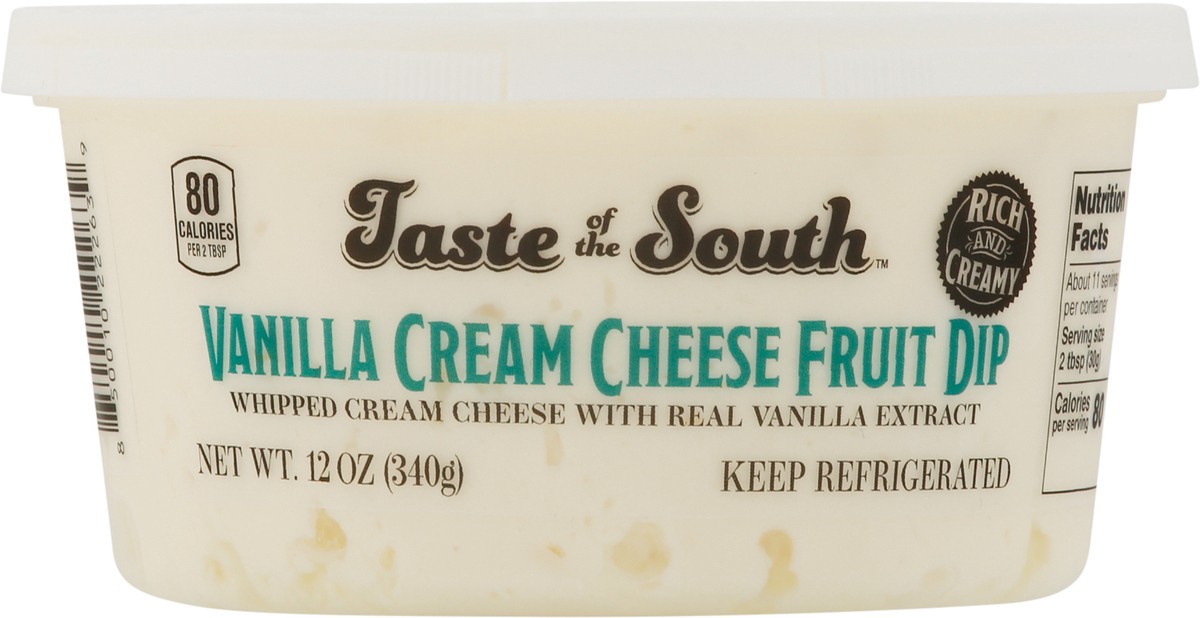 slide 6 of 9, Taste of the South Vanila Cream Cheese Fruit Dip, 12 oz