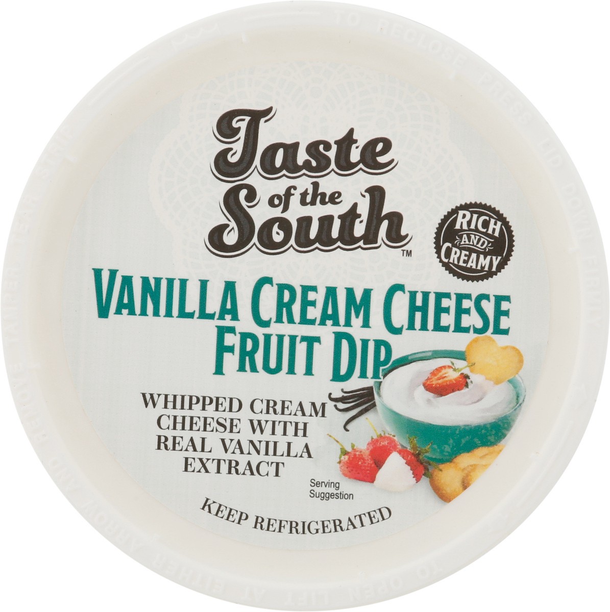 slide 5 of 9, Taste of the South Vanila Cream Cheese Fruit Dip, 12 oz