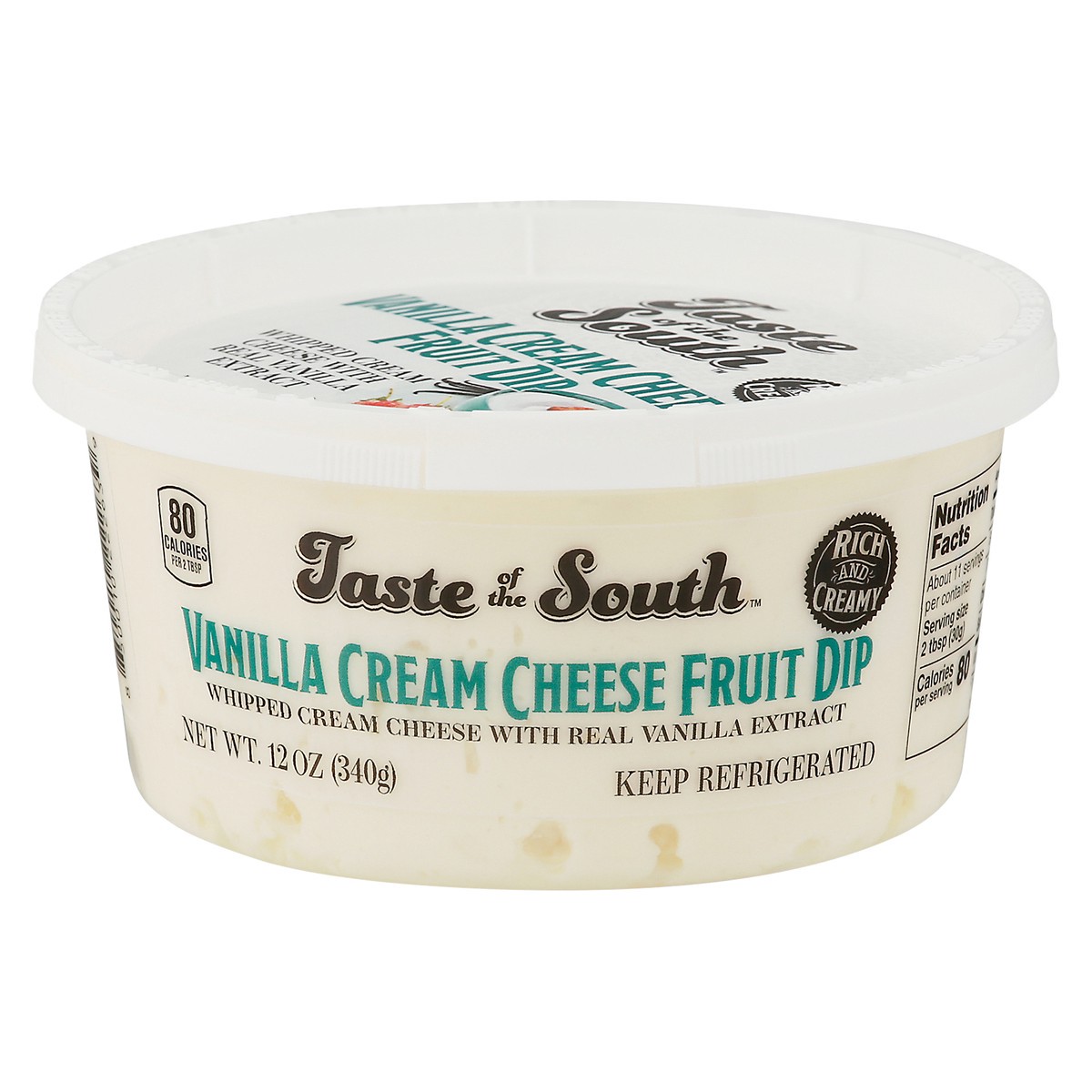 slide 1 of 9, Taste of the South Vanila Cream Cheese Fruit Dip, 12 oz