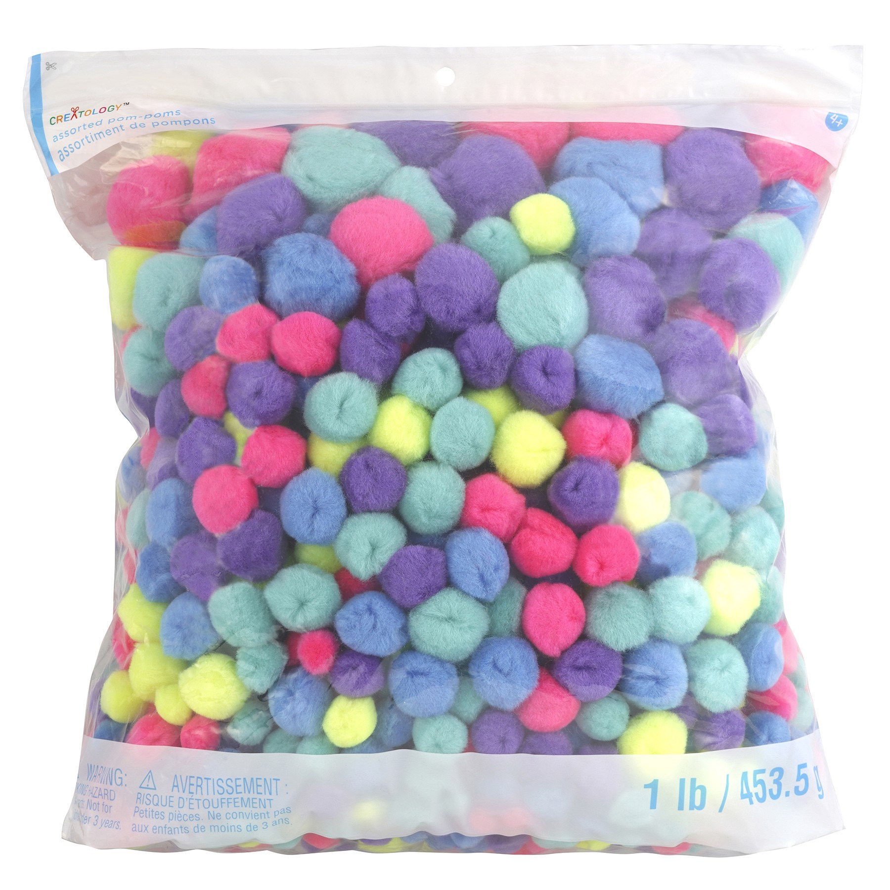slide 3 of 3, Neon Pom Poms By Creatology, 1 lb