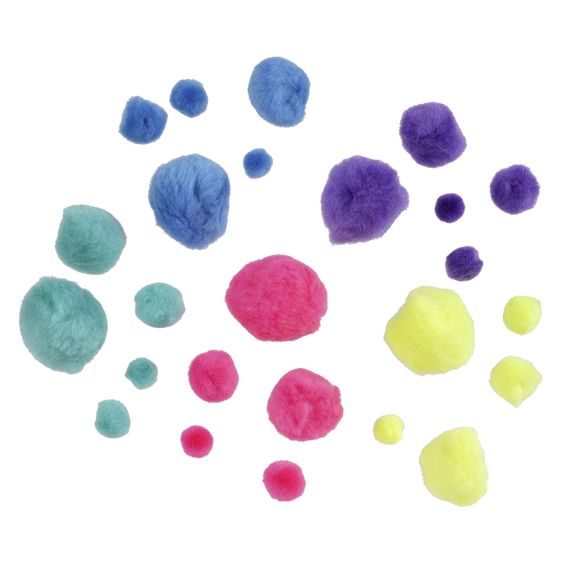 slide 2 of 3, Neon Pom Poms By Creatology, 1 lb