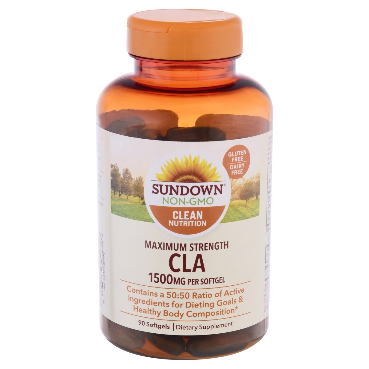 slide 1 of 11, Sundown Non-GMO Maximum Strength Softgels CLA 90 ea, 90 ct