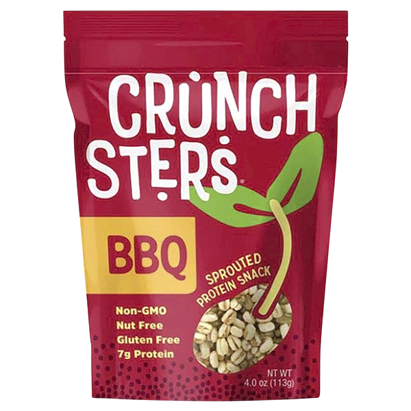 slide 1 of 1, Crunchsters Barbeque Sprouted Protein Snack, 4 oz