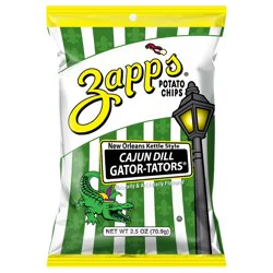 Zapp's 2.5 oz Zapp's Cajun Dill Gatortator New Orleans Kettle Style Potato Chips