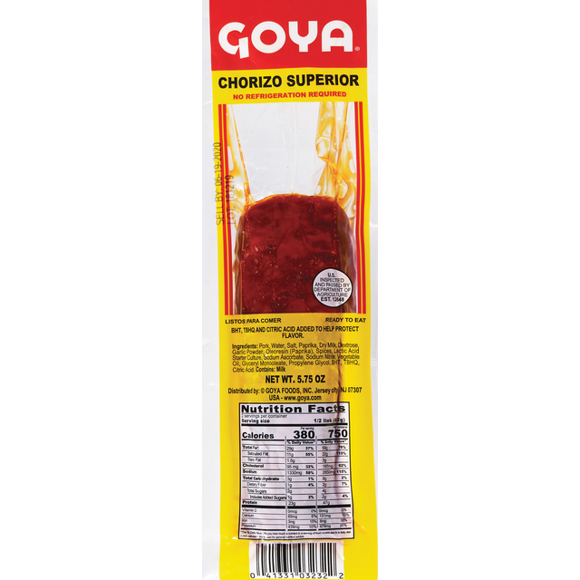 slide 1 of 1, Goya Chorizo Superior, 5.75 oz