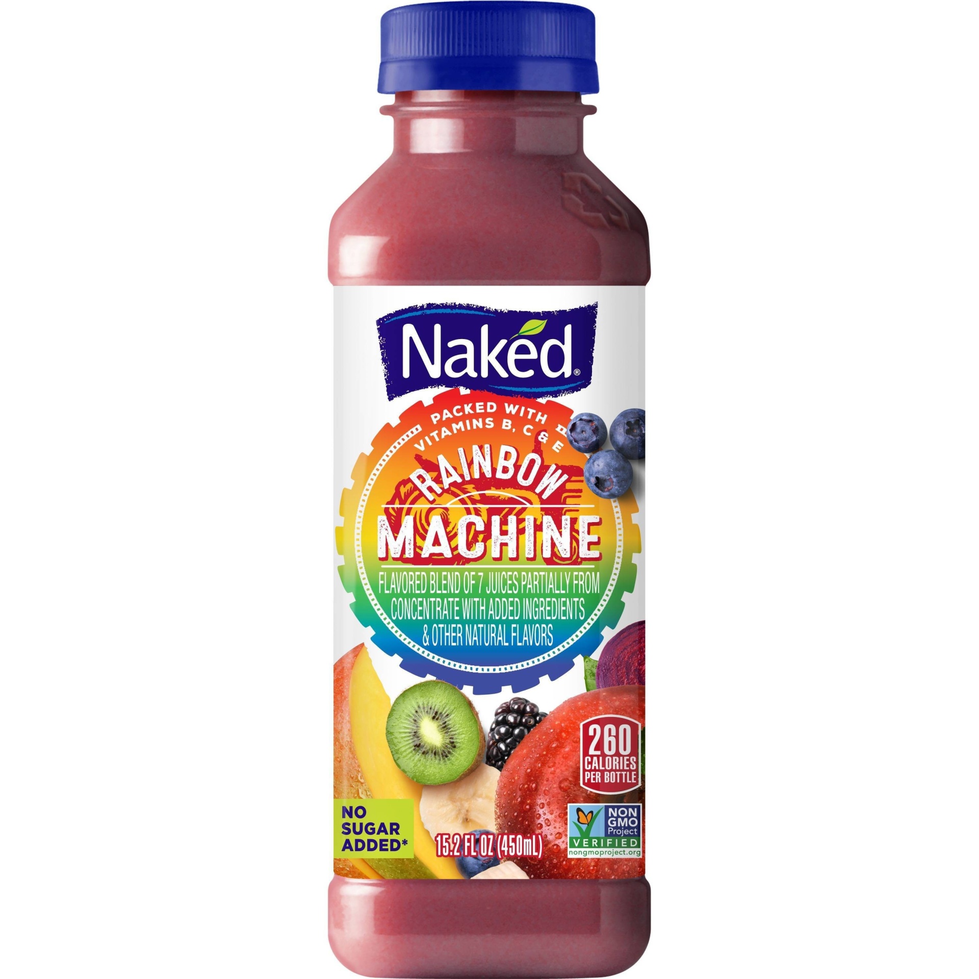 slide 1 of 1, Naked 100% Juice Rainbow Machine 15.2 Fl Oz Bottle, 15.2 oz