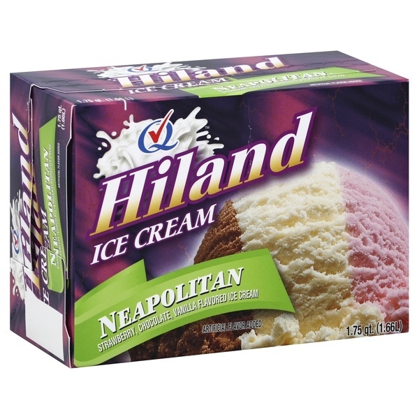 slide 1 of 1, Hiland Dairy Neapolitan Ice Cream, 56 oz