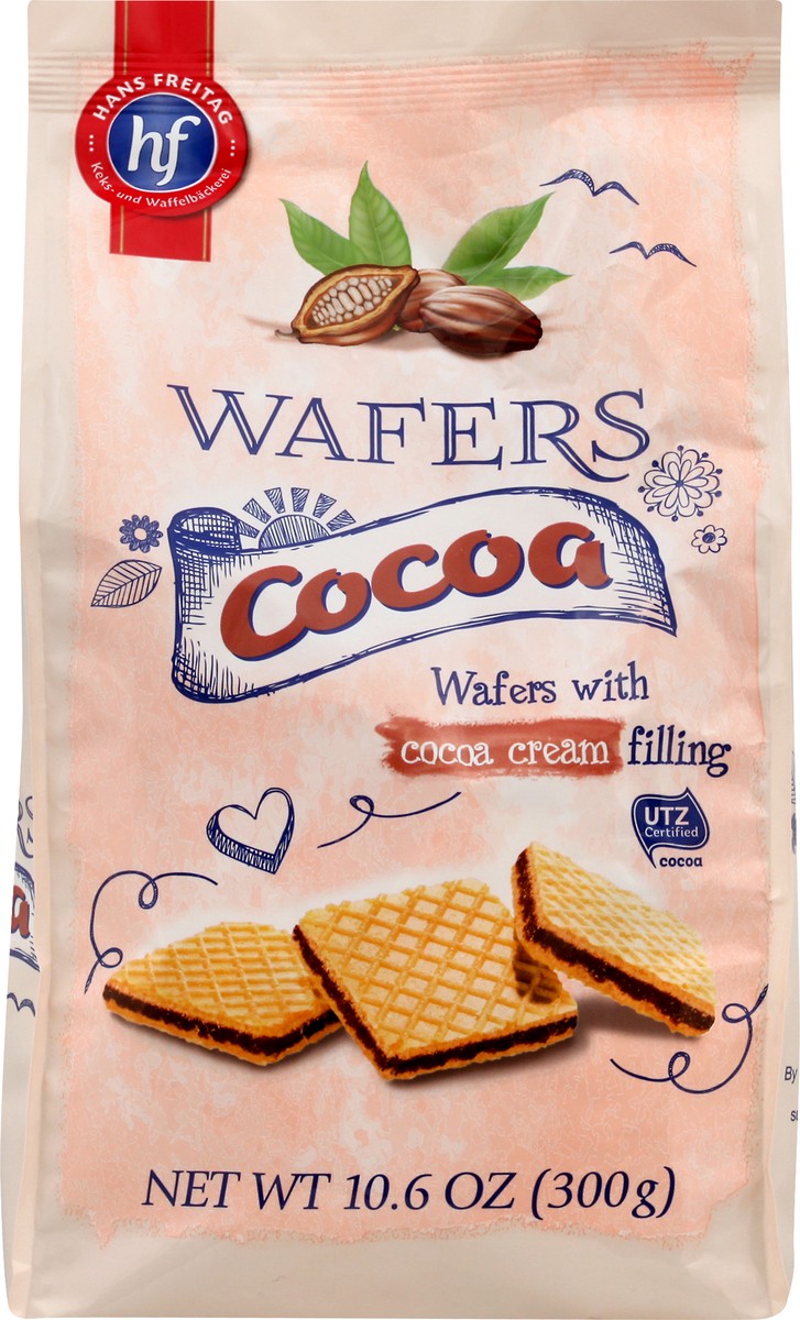 slide 7 of 8, Hans Freitag Cocoa Cookie Waffers, 10.6 oz