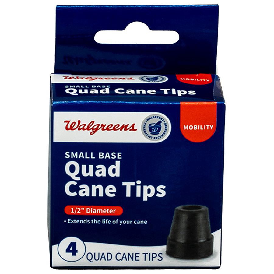 slide 3 of 3, Walgreens Quad Cane Tips, 4 ct