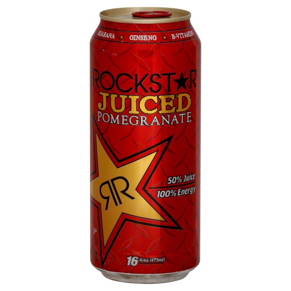 slide 1 of 1, Rockstar Energy + Juice, Pomegranate, 16 oz