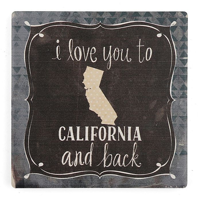 slide 1 of 1, Thirstystone Dolomite California & Back Square Single Coaster, 1 ct