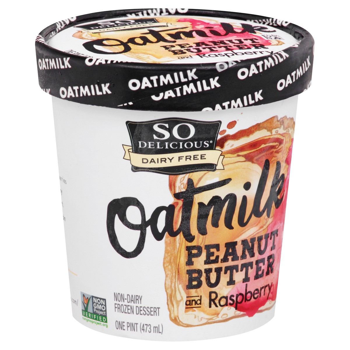 slide 3 of 13, So Delicious Oatmilk Non-Dairy Peanut Butter and Raspberry Frozen Dessert 1 pt, 1 pint