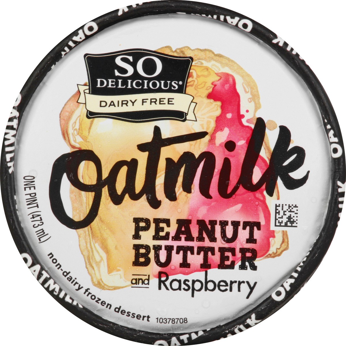 slide 10 of 13, So Delicious Oatmilk Non-Dairy Peanut Butter and Raspberry Frozen Dessert 1 pt, 1 pint