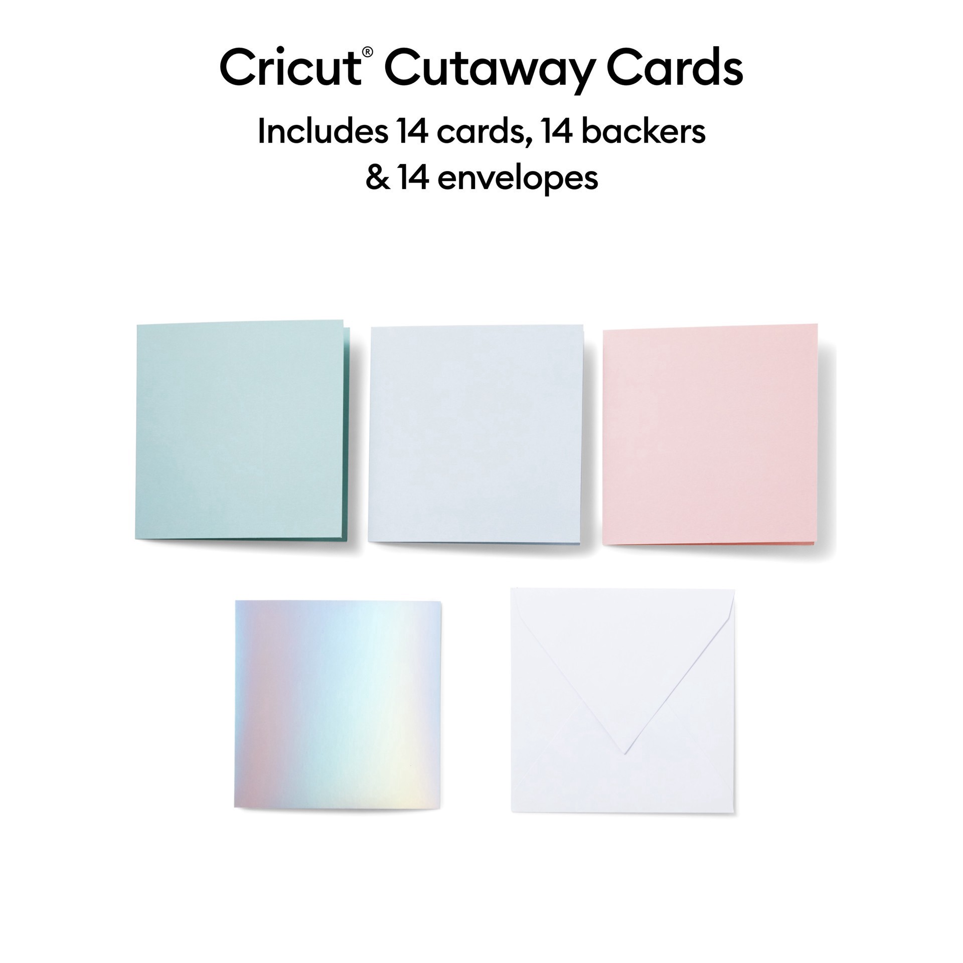 slide 2 of 9, Cricut S40 Cutaway Cards, Pastel Sampler, 4.75 in x 4.75 in