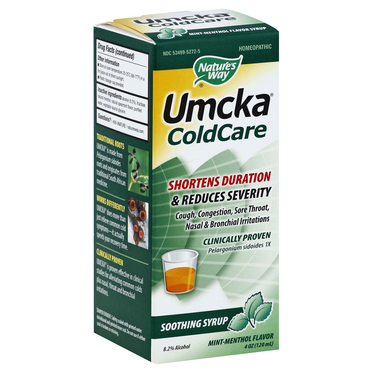 slide 4 of 6, Nature's Way Umcka Mint-Menthol Flavored ColdCare 4 fl oz, 4 oz