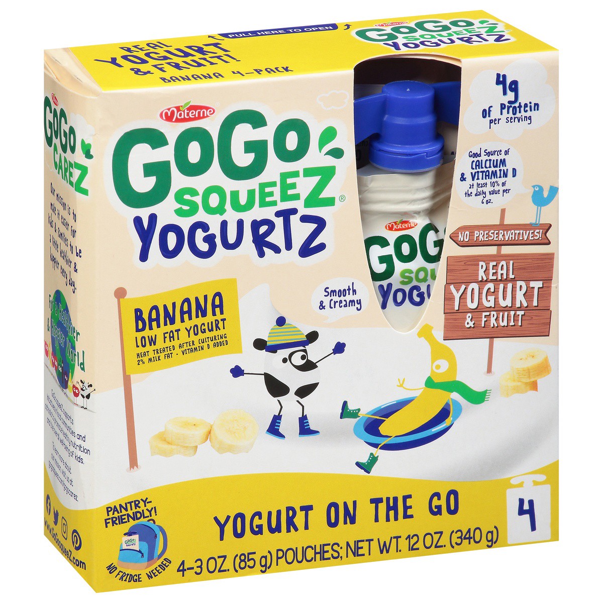slide 2 of 9, GoGo squeeZ Yogurtz Banana, 3 oz
