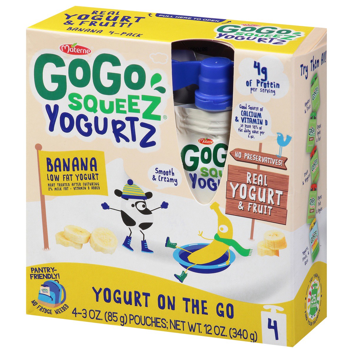 slide 9 of 9, GoGo squeeZ Yogurtz Banana, 3 oz