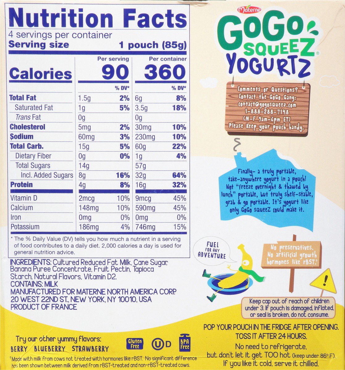 slide 6 of 9, GoGo squeeZ Yogurtz Banana, 3 oz