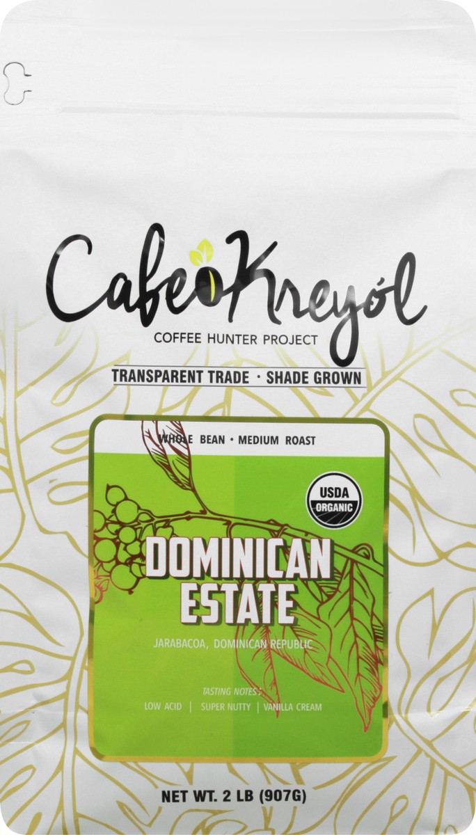 slide 6 of 9, Café Kreyol Organic Dominican Estate Medium Roast Whole Bean Coffee 2 lb, 2 lb
