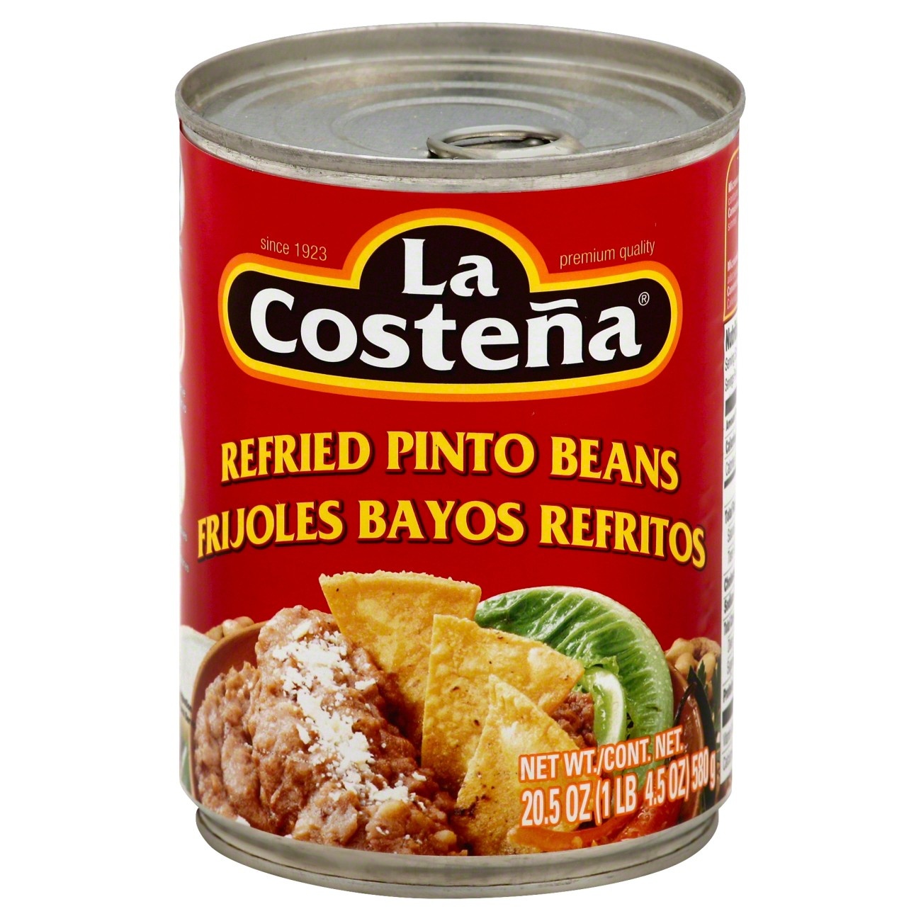 slide 1 of 1, La Costeña Refried Pinto Beans, 20.5 oz