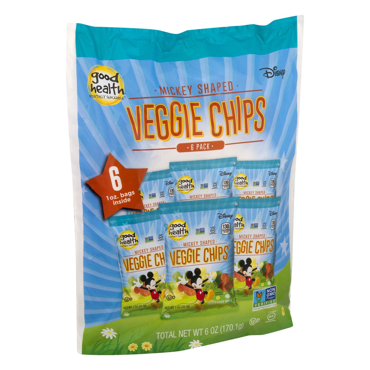 slide 4 of 10, Good Health 6 Pack Mickey Shaped Veggie Chips 6 oz, 6 oz