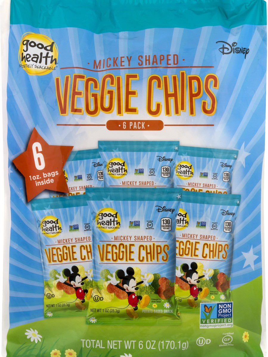 slide 6 of 10, Good Health 6 Pack Mickey Shaped Veggie Chips 6 oz, 6 oz