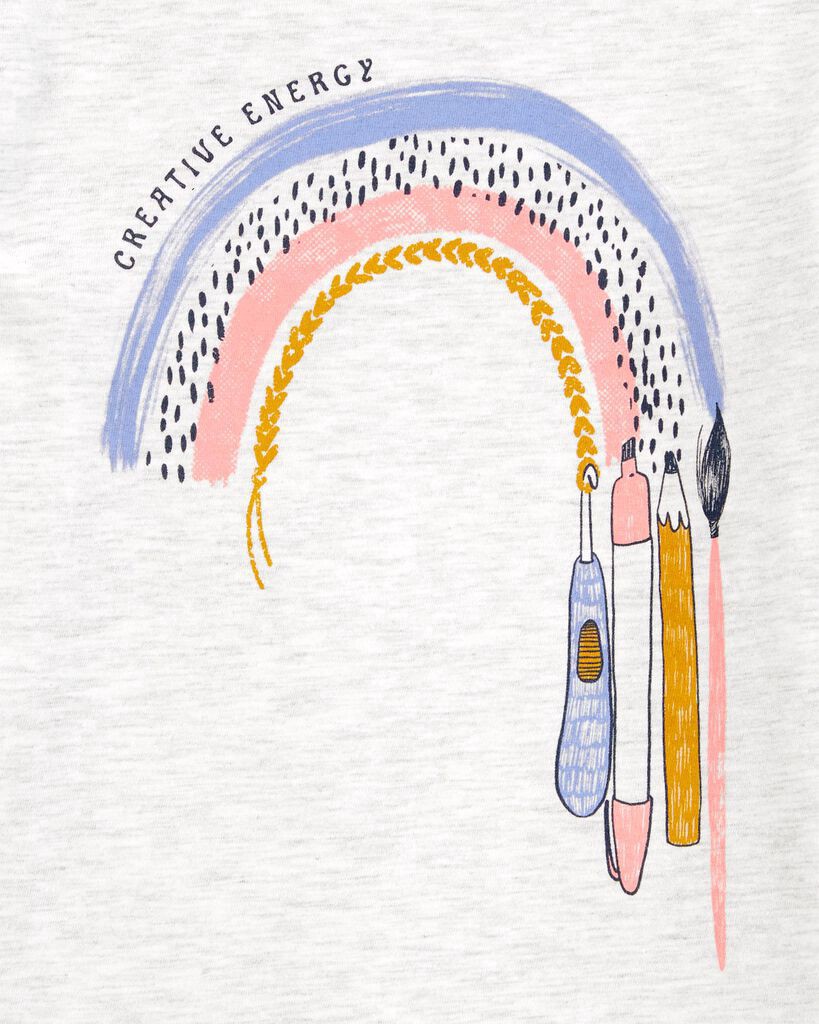 slide 2 of 2, Oshkosh Kid Rainbow Long-Sleeve Graphic Tee - Gray Gray L, 1 ct