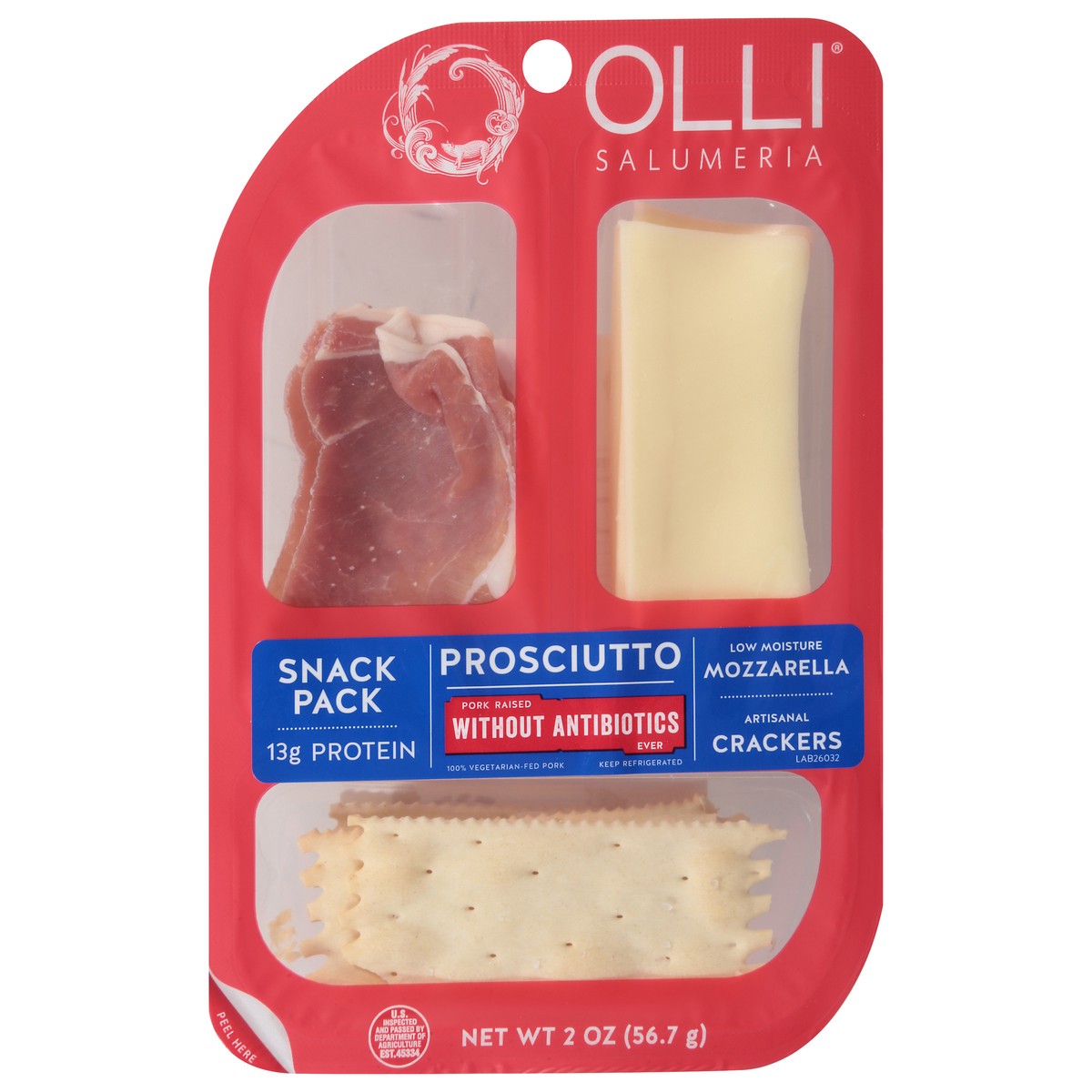 slide 1 of 13, Olli Salumeria Prosciutto/Mozzarella/Crackers Snack Pack 2 oz, 2 oz
