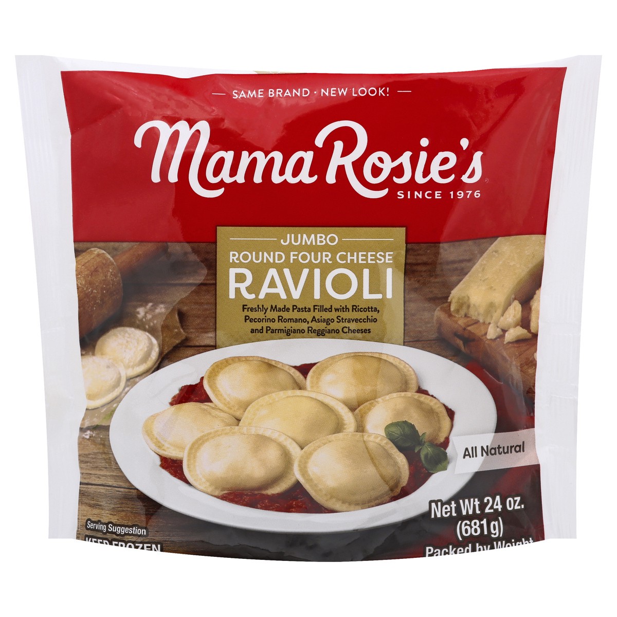 slide 10 of 13, Mama Rosie's Jumbo Round Four Cheese Ravioli 24 oz, 24 oz