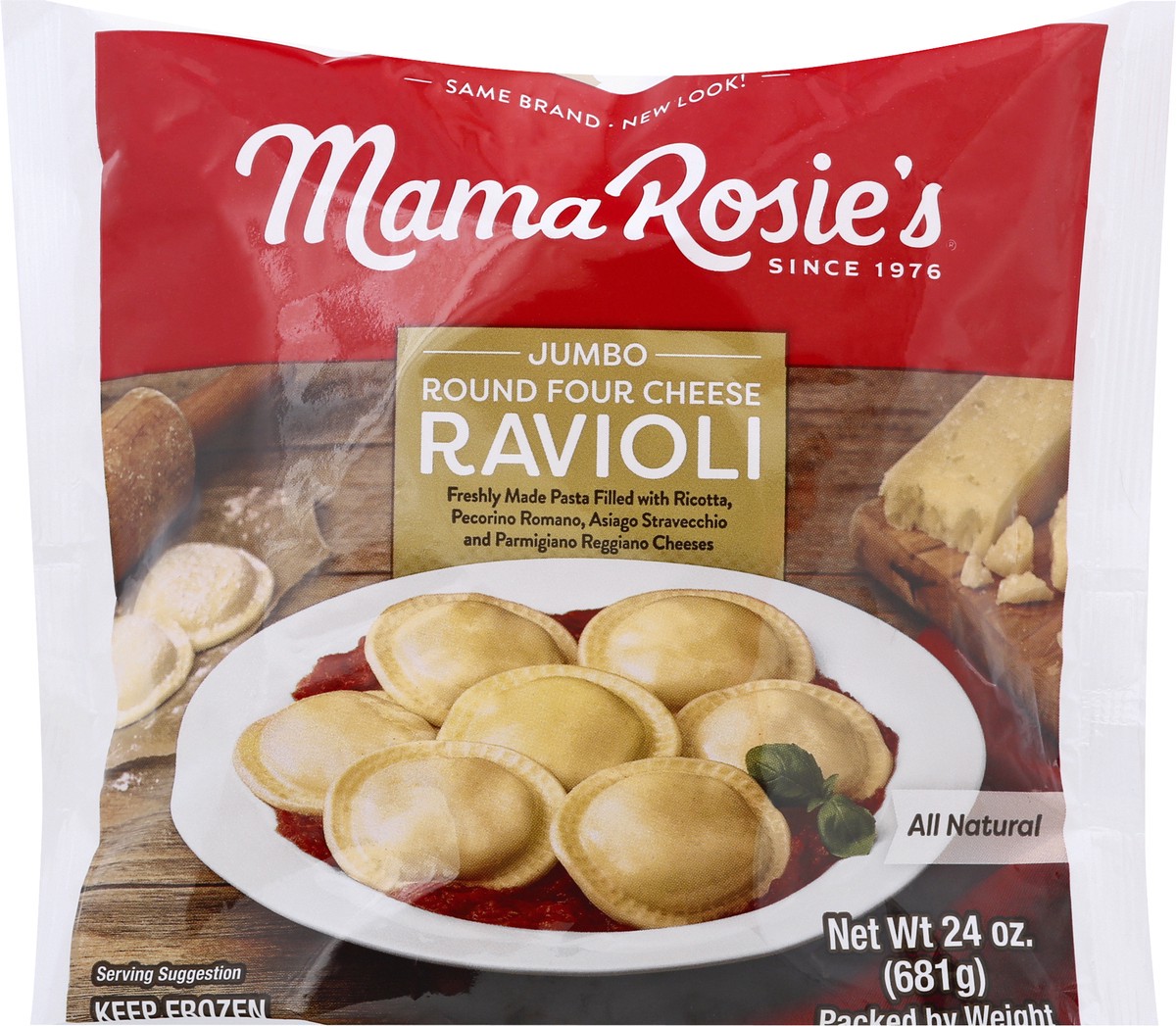 slide 2 of 13, Mama Rosie's Jumbo Round Four Cheese Ravioli 24 oz, 24 oz