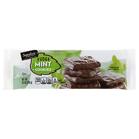 slide 1 of 1, Signature Select Cookies Fudge Mint, 9.4 oz