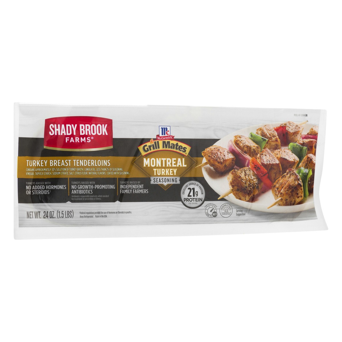 slide 5 of 10, Shady Brook Farms McCormick Grill Mates Montreal Turkey Seasoning Turkey Breast Tenderloins, 24 oz