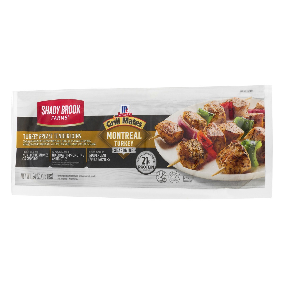 slide 2 of 10, Shady Brook Farms McCormick Grill Mates Montreal Turkey Seasoning Turkey Breast Tenderloins, 24 oz
