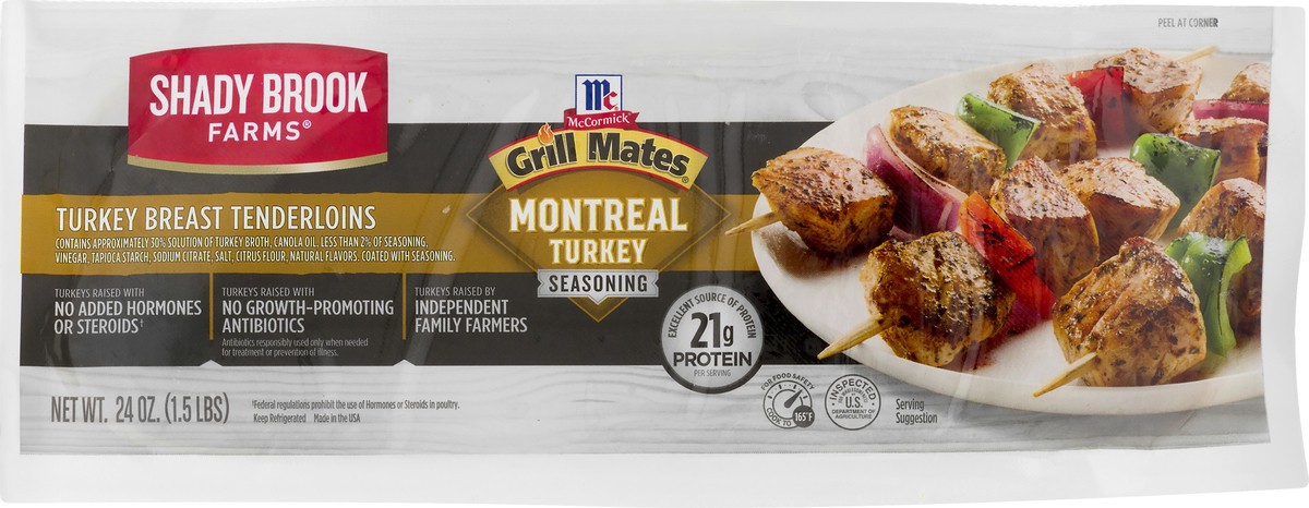 slide 9 of 10, Shady Brook Farms McCormick Grill Mates Montreal Turkey Seasoning Turkey Breast Tenderloins, 24 oz