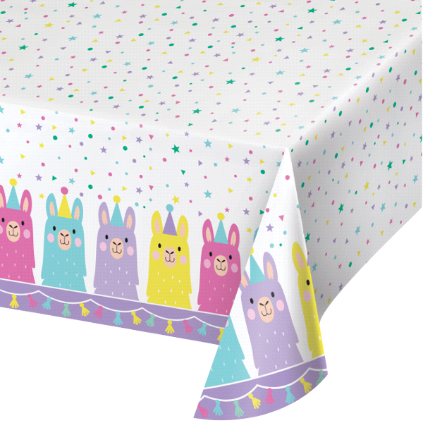 slide 1 of 1, Creative Converting Llama Party Plastic Tablecover, 1 ct