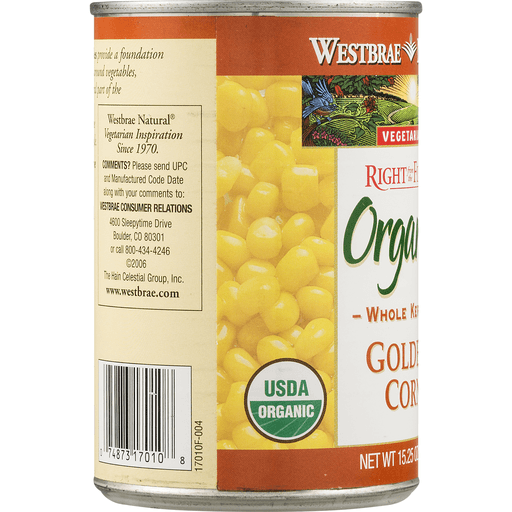 slide 7 of 9, Westbrae Natural Organic Golden Sweet Corn, 15.25 oz