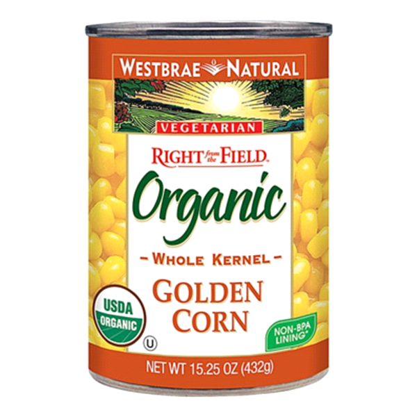 slide 1 of 9, Westbrae Natural Organic Golden Sweet Corn, 15.25 oz