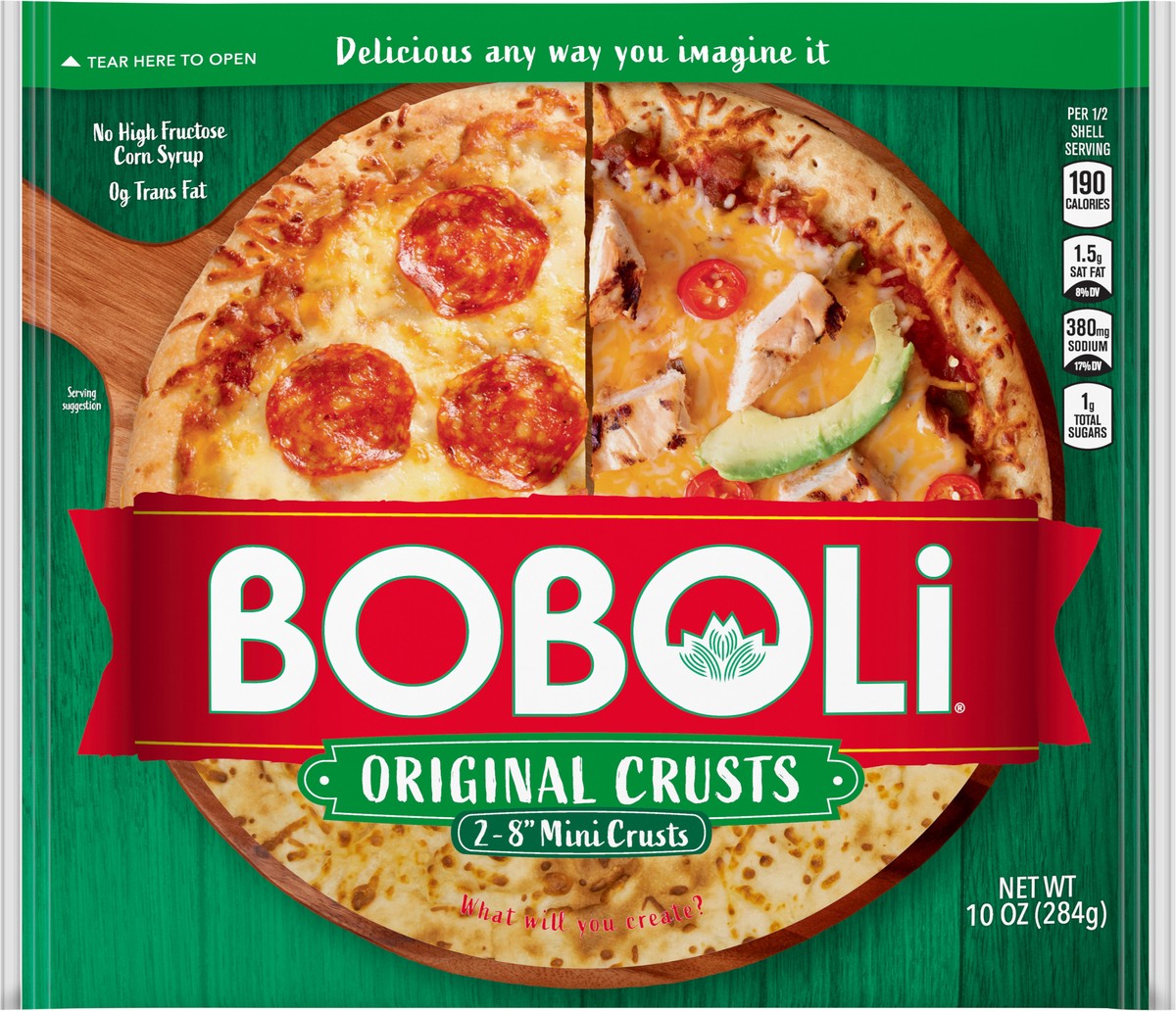 slide 3 of 7, Boboli Mini Pizza Crusts - 8", 2 ct; 10 oz