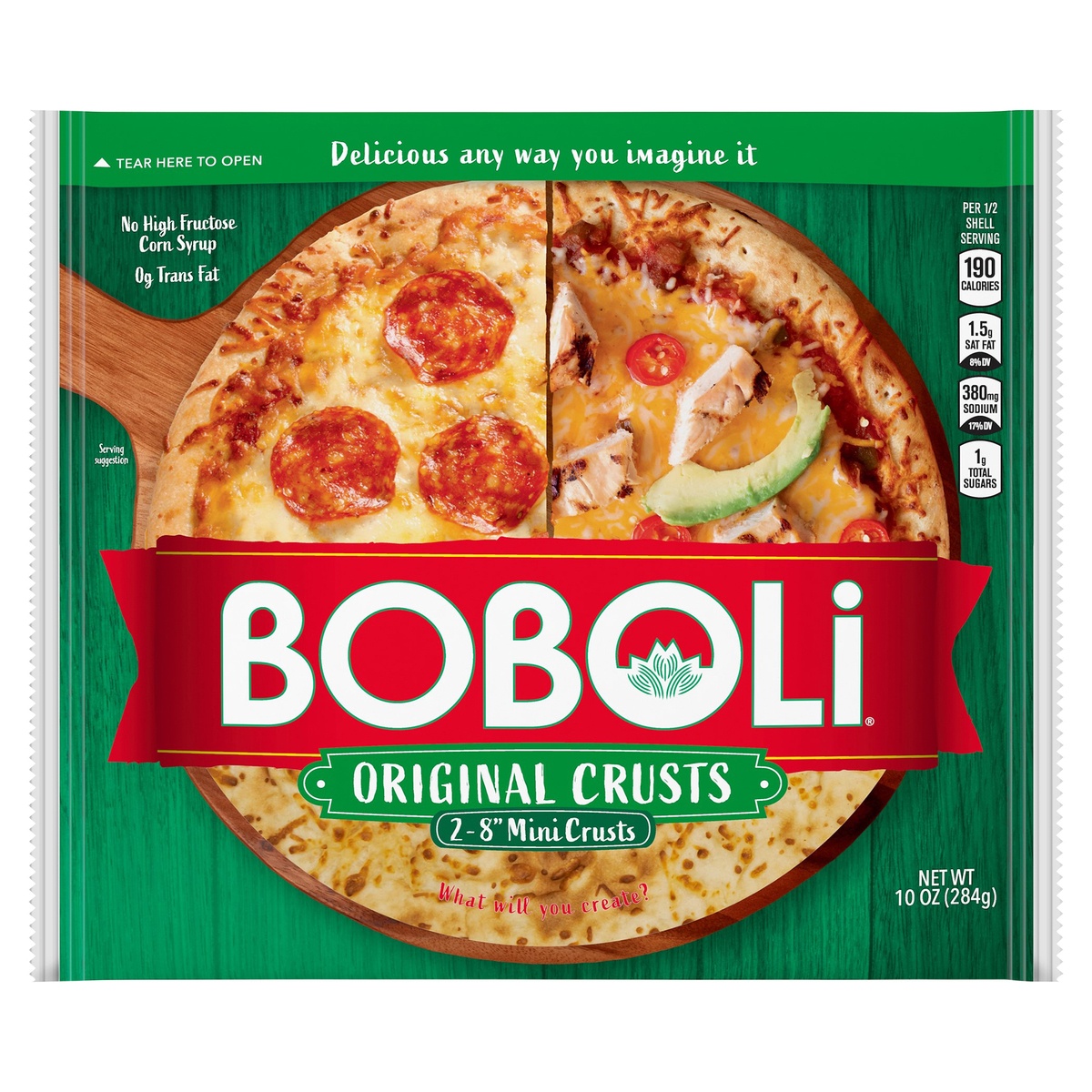 slide 1 of 1, Boboli 8 Inch Mini Pizza Crust 2 Ct 10 Oz, 2 ct; 10 oz