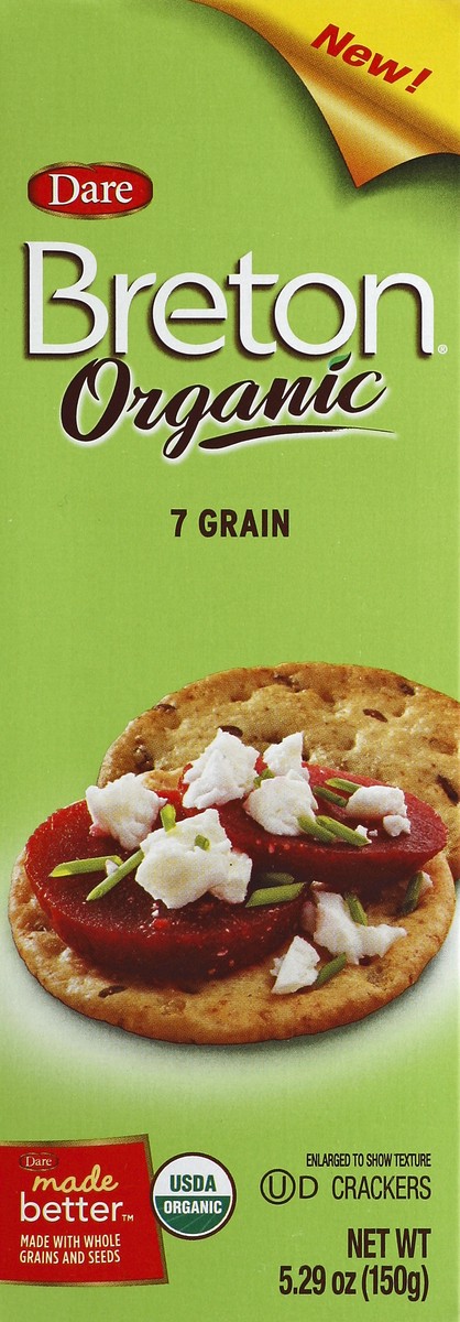 slide 4 of 5, Breton Organic 7-Grain Crackers, 5.29 oz